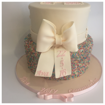 Sprinkle Cake with Bow